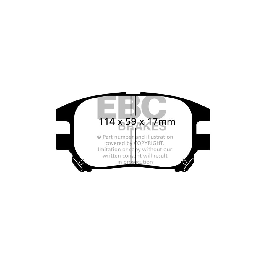 EBC DP61658 Toyota Harrier Greenstuff Front Brake Pads - Akebono Caliper 2 | Duco Car Parts UK Car Parts