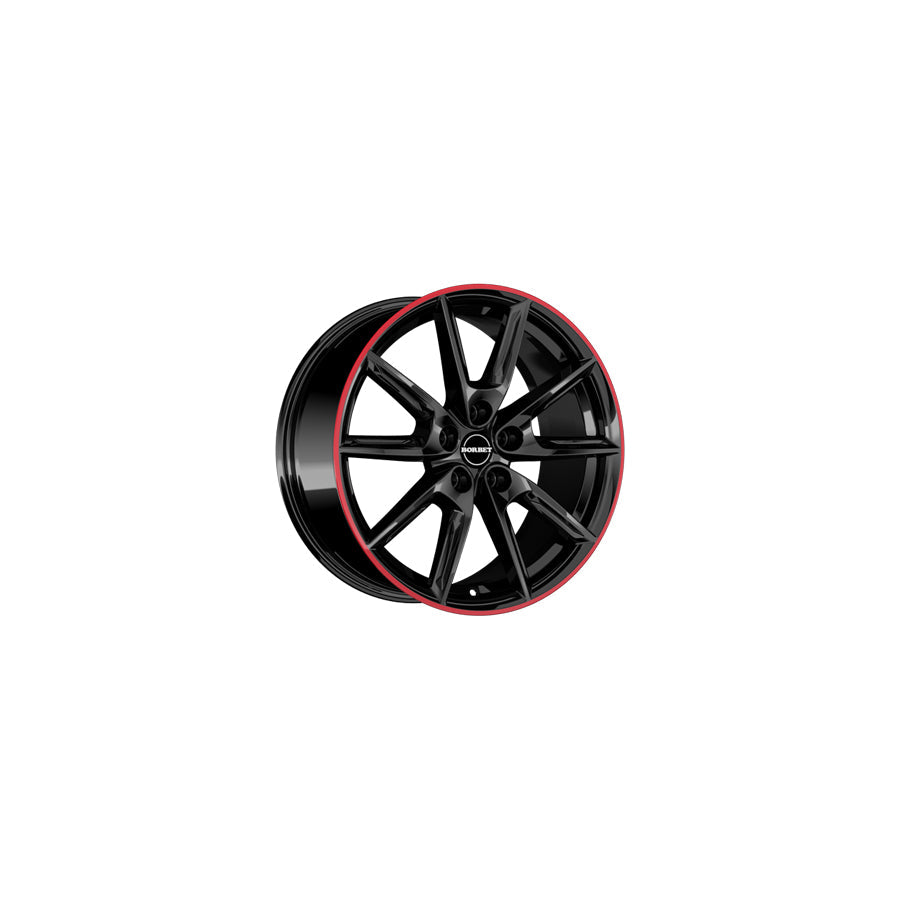 Borbet LX18 8x18 ET44 LX18 80844112557,1BGRR Black Glossy Rim Red Wheel | Duco Car Parts UK Car Parts
