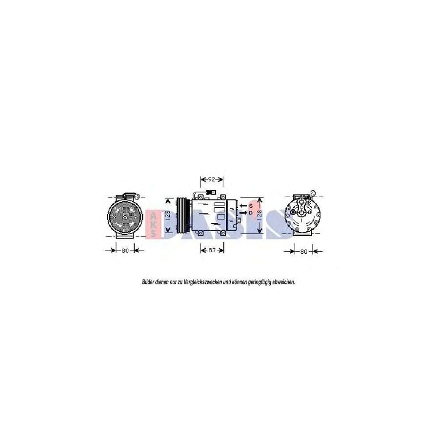 AKS Dasis 852640N Compressor, Air Conditioning For Mitsubishi Carisma | Duco Car Parts UK