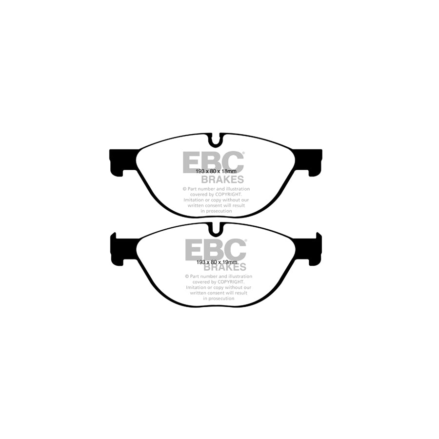 EBC PD07KF304 BMW Redstuff Front Brake Pad & USR Disc Kit - ATE/TRW Caliper 2 | Duco Car Parts UK Car Parts