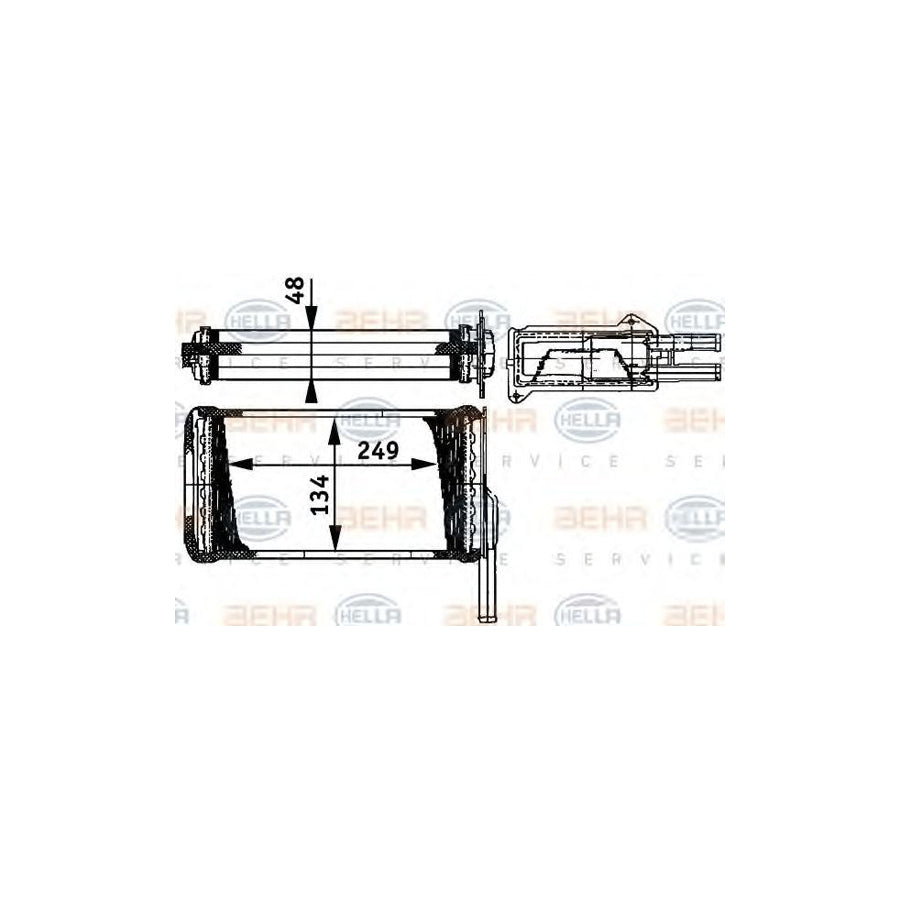 Hella 8FH 351 311-581 Heater Matrix