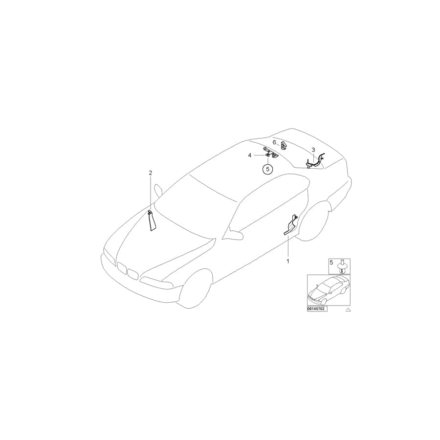 Genuine BMW 61138375639 E46 Rear Left Cable Cover At Entrance Door (Inc. 320Ci, 318Ci & 320Cd) | Duco Car Parts UK Car Parts