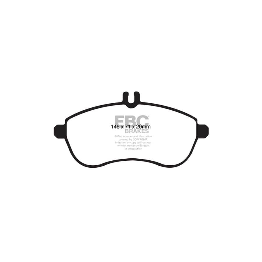 EBC PDKF1208 Mercedes-Benz W/S/C204 A207 R173 Ultimax Front Brake Pad & Plain Disc Kit - ATE Caliper 2 | Duco Car Parts UK Car Parts