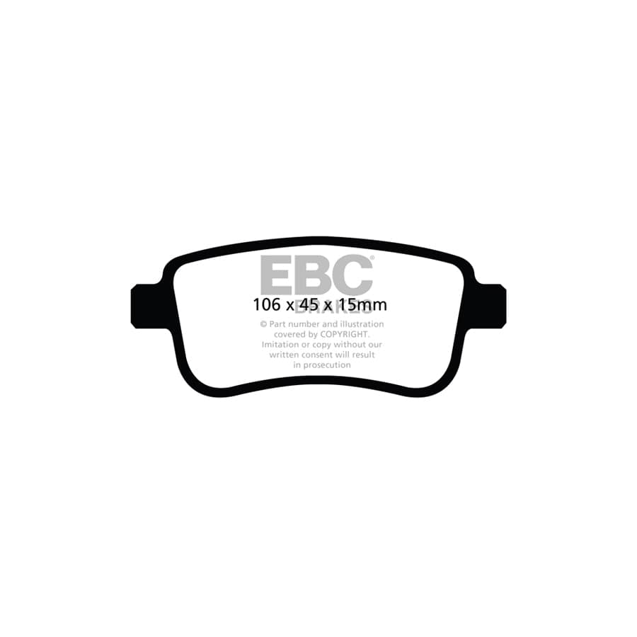 EBC PD03KR844 Renault Yellowstuff Rear Brake Pad & Plain Disc Kit - TRW Caliper (Inc. Fluence & Megane) 2 | Duco Car Parts UK Car Parts