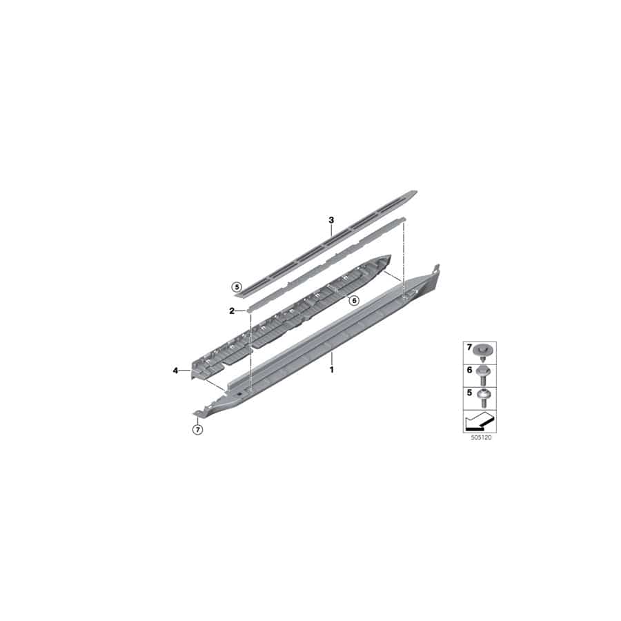 Genuine BMW 51777469426 G06 Running Board, Rocker Panel, Right (Inc. X6 30iX, X6 40iX & X6 40i) | Duco Car Parts UK Car Parts