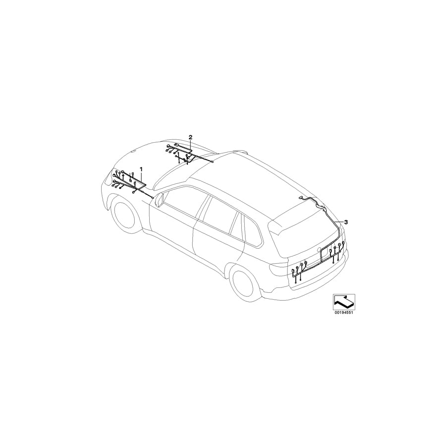 Genuine BMW 61119199250 E70 E72 E71 Rep. Wiring Harness Abs/Dsc Front Right (Inc. X6 M, X5 35iX & X5 3.0si) | Duco Car Parts UK