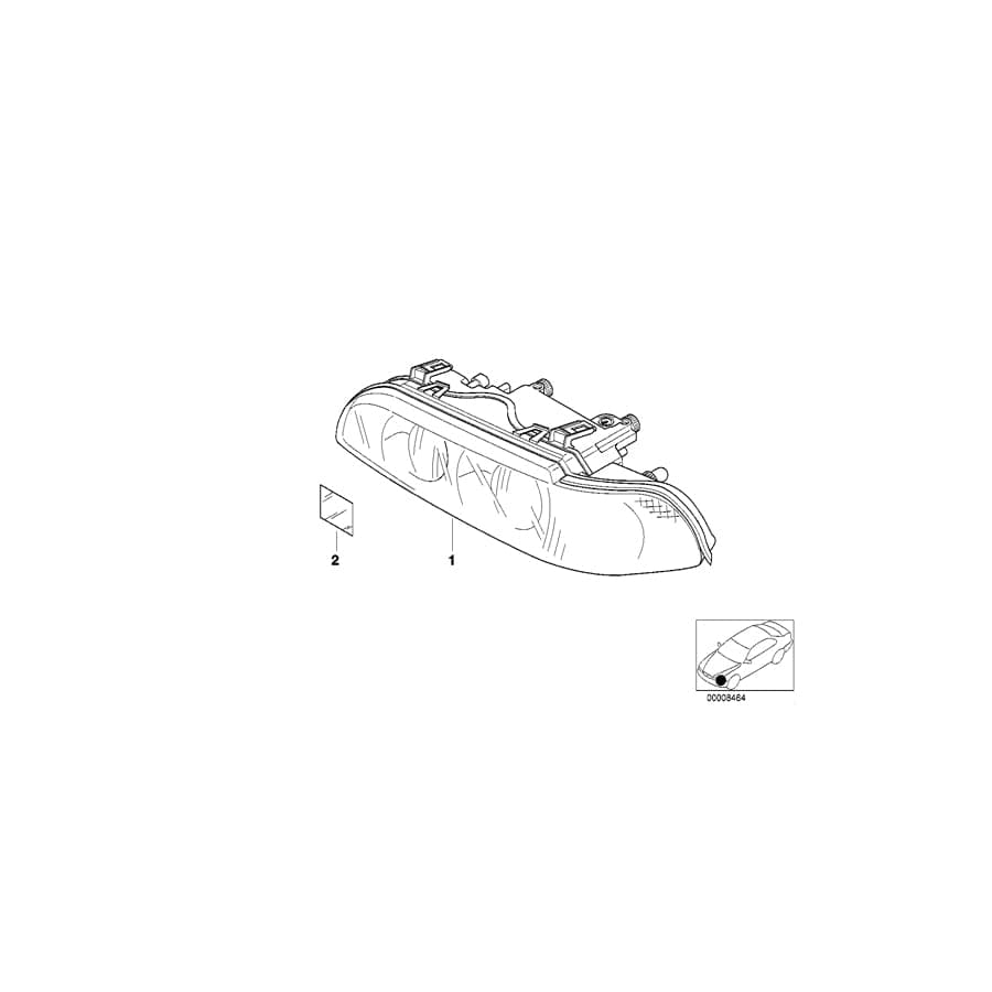 Genuine BMW 63128372754 E39 Headlight Right (Inc. 540iP, 520i & 535i) | Duco Car Parts UK Car Parts