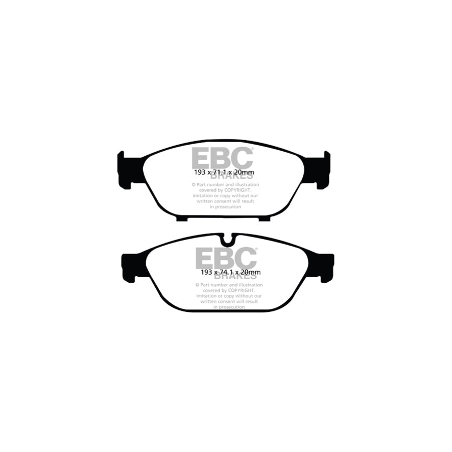 EBC PD07KF309 Audi C7 D4 Redstuff Front Brake Pad & USR Disc Kit - TRW Caliper (Inc. A6, A7, A8) 2 | Duco Car Parts UK Car Parts