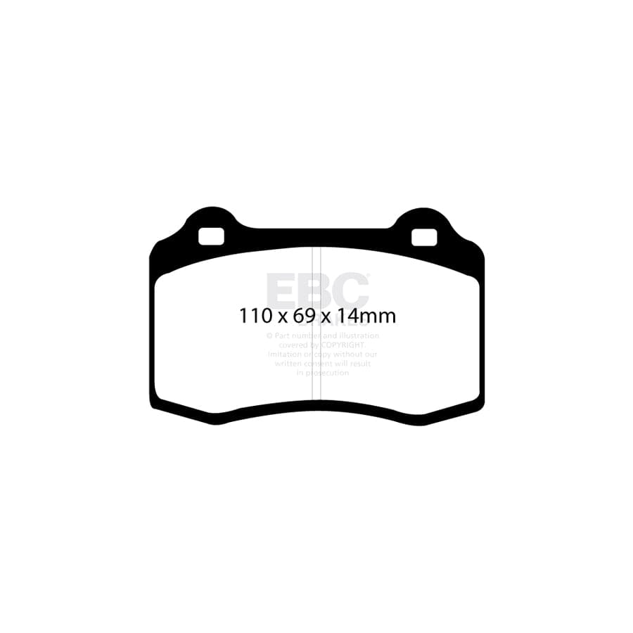EBC PD01KF396 Citroen Ds Peugeot Greenstuff Front Brake Pad & Plain Disc Kit  - Girling/TRW Caliper (Inc. DS3 & 208 Mk1) 2 | Duco Car Parts UK Car Parts