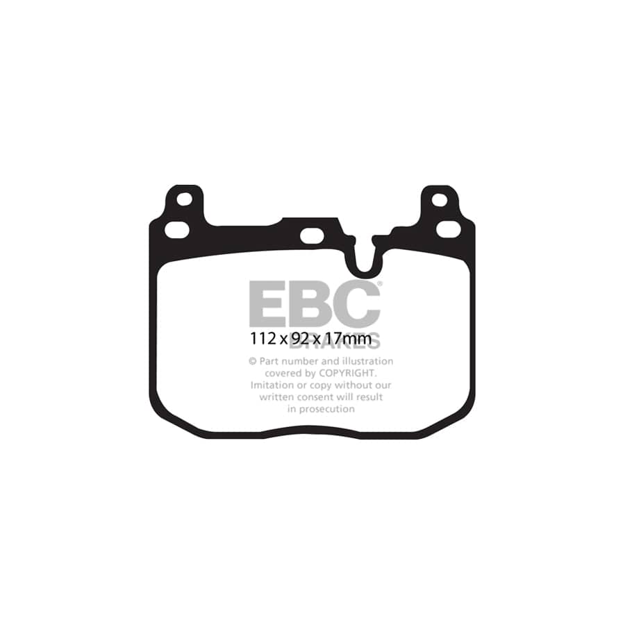 EBC PD02KF077 BMW F22 F36 Redstuff Front Brake Pad & Plain Disc Kit - ATE Caliper 2 | Duco Car Parts UK Car Parts