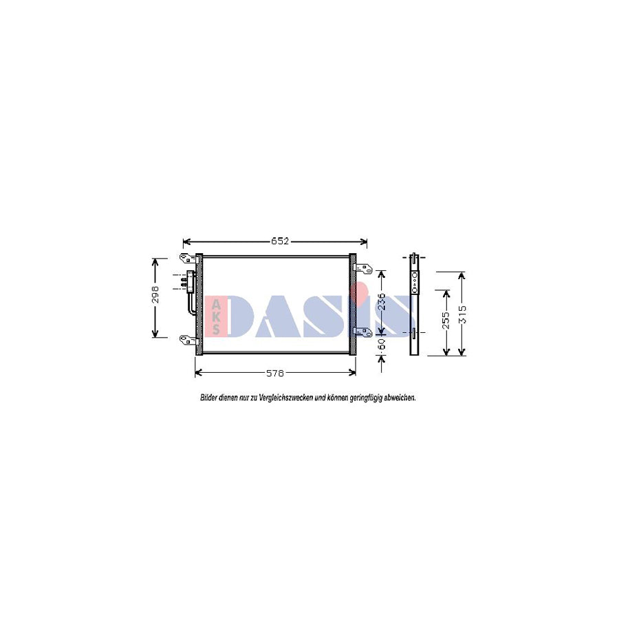 AKS Dasis 302000N Air Conditioning Condenser For Lancia Lybra | Duco Car Parts UK