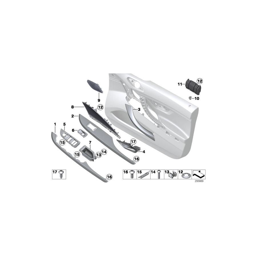 Genuine BMW 51417309983 Cover Loudspeaker Left (Inc. M6, 650i & 650iX 4.4) | Duco Car Parts UK