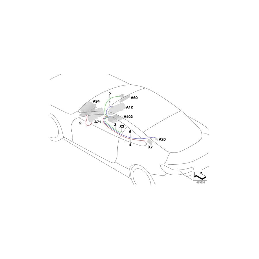 Genuine BMW 61118800599 G15 G14 G16 Hsd Wire I-Cluster/Head Up Display L= 1510MM (Inc. M850iX, 840iX & 840dX) | Duco Car Parts UK Car Parts