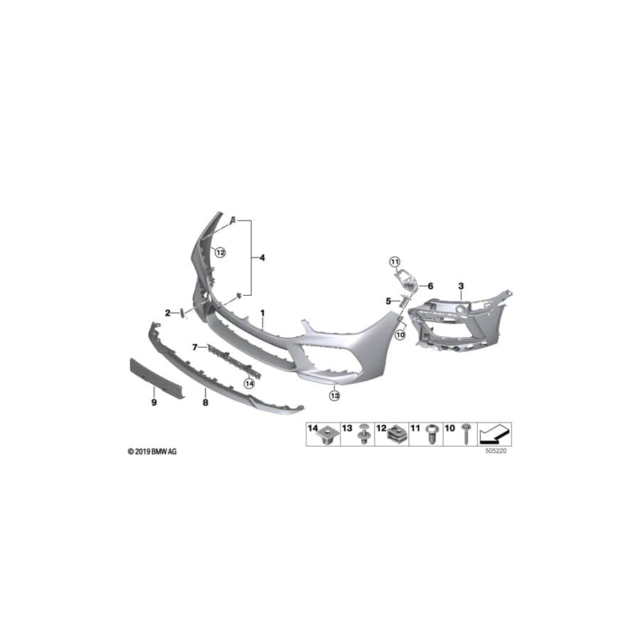 Genuine BMW 51118070764 F92 F93 F91 License-Plate Carrier Front M US/JAP (Inc.  & M8) | Duco Car Parts UK Car Parts