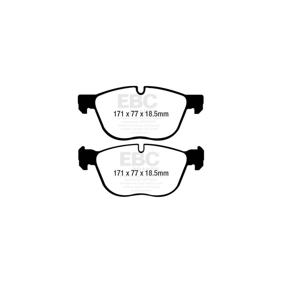 EBC PD11KF775 BMW Greenstuff Front Brake Pad & GD Disc Kit - ATE Caliper (Inc. X5 & X6) 2 | Duco Car Parts UK Car Parts