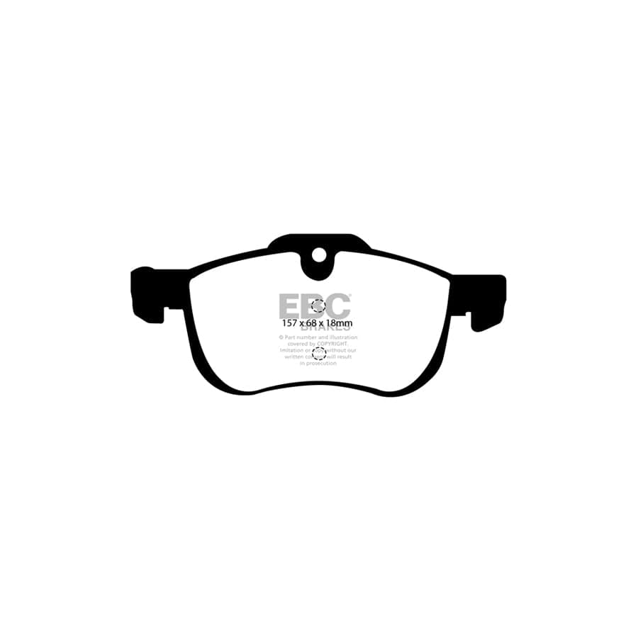 EBC PD01KF993 Mg Rover Greenstuff Front Brake Pad & Plain Disc Kit  - ATE Caliper 2 | Duco Car Parts UK Car Parts