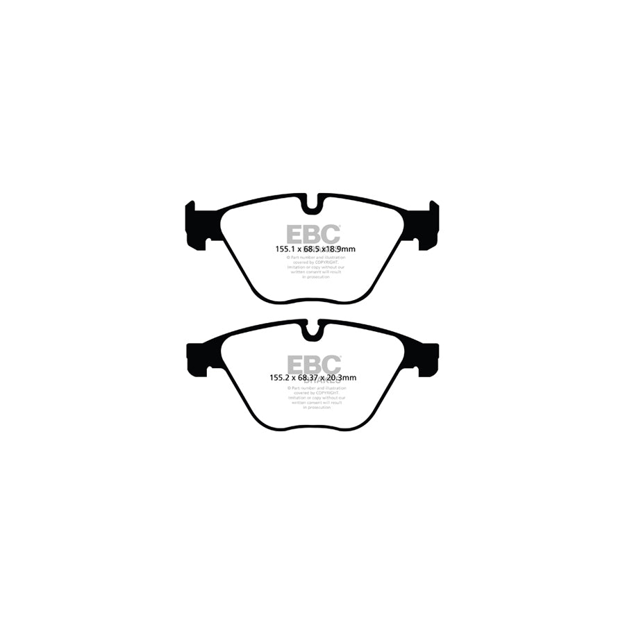 EBC PD07KF311 BMW F10 F11 Redstuff Front Brake Pad & USR Disc Kit - TRW Caliper 2 | Duco Car Parts UK Car Parts