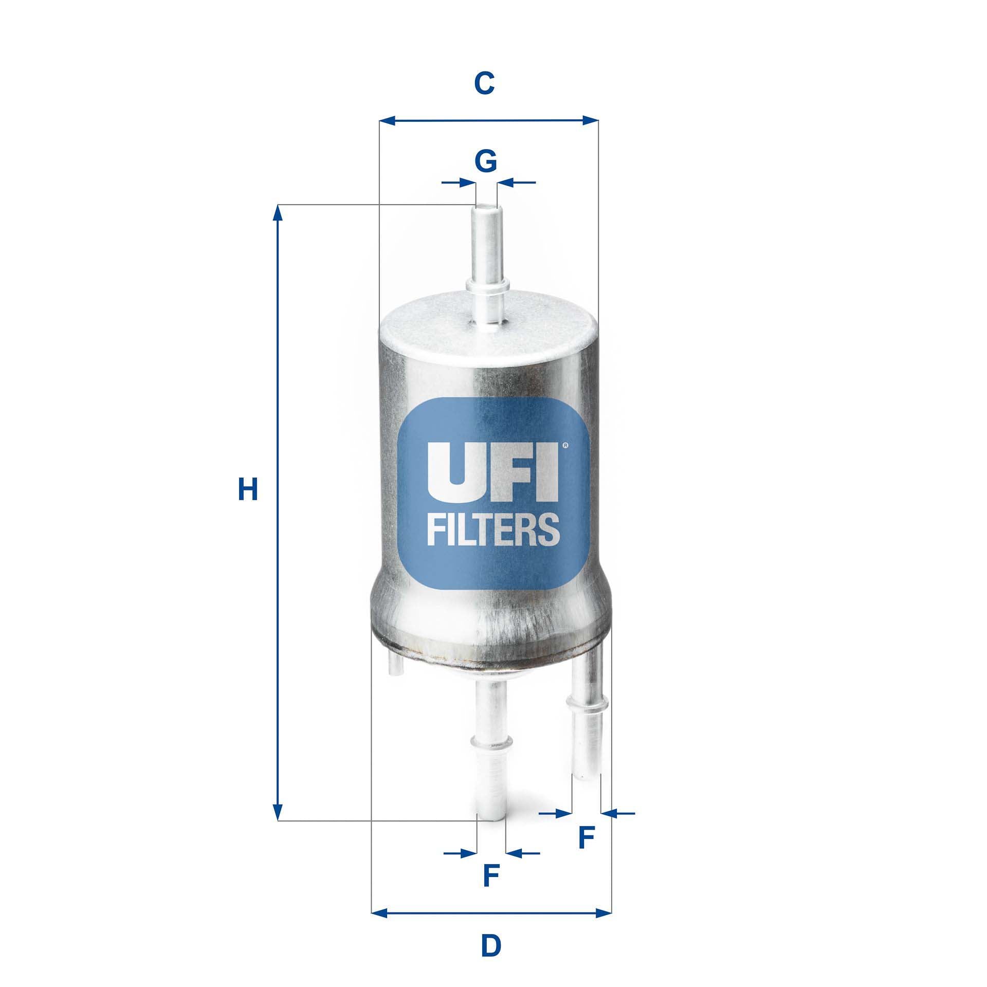 UFI 31.845.00 Fuel Filter For Skoda Fabia Ii Hatchback (542)