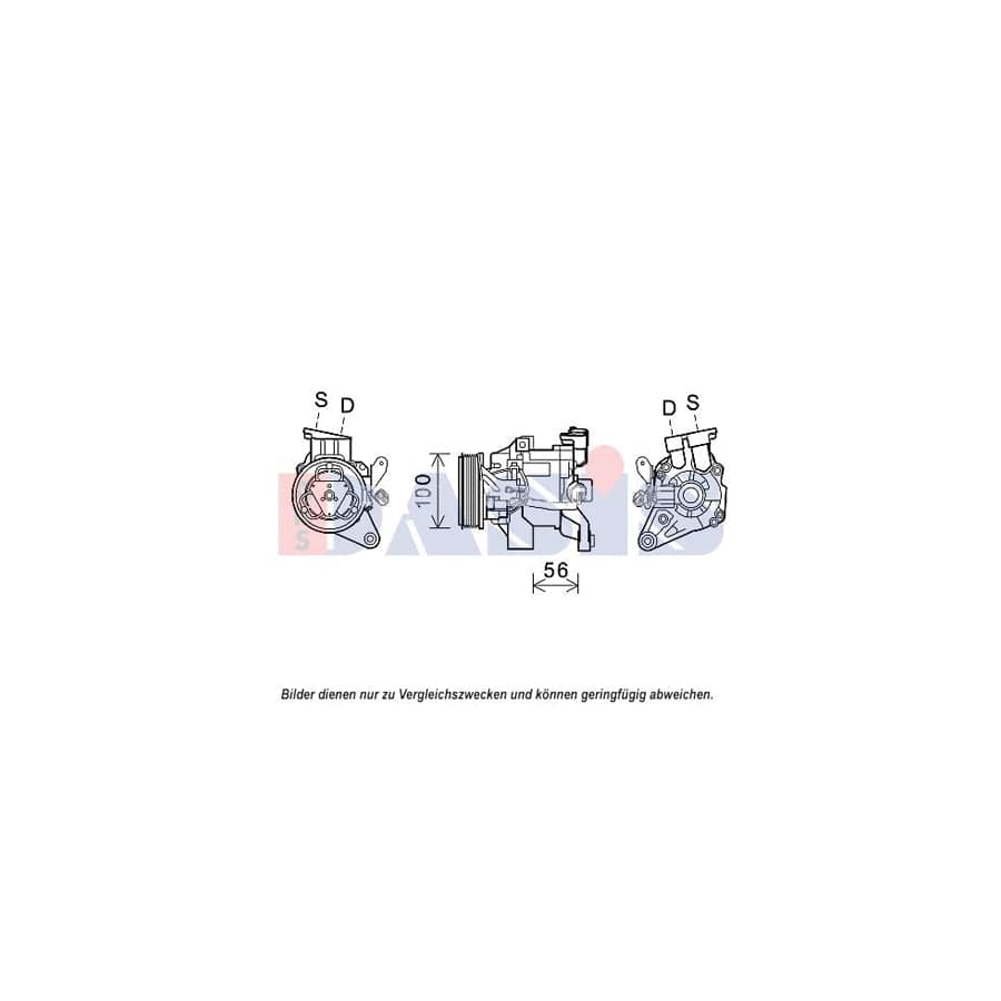 AKS Dasis 852677N Compressor, Air Conditioning For Subaru Forester III (Sh) | Duco Car Parts UK