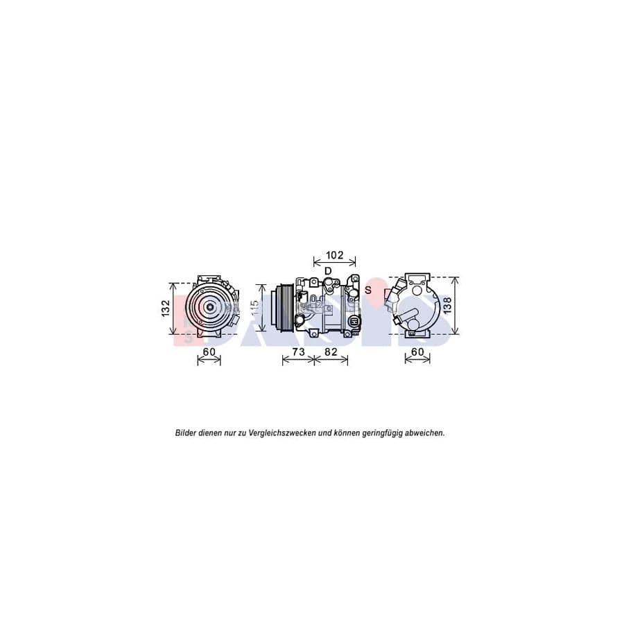 AKS Dasis 852679N Compressor, Air Conditioning For Toyota Camry Vi Saloon (_V4_) | Duco Car Parts UK