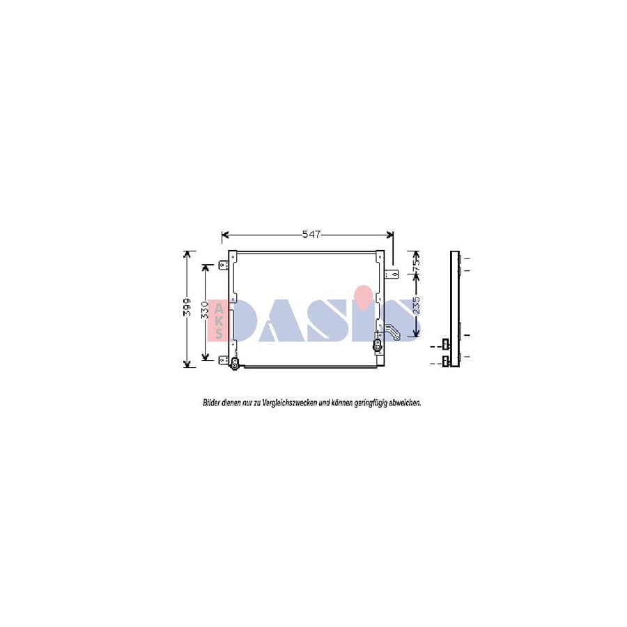 AKS Dasis 302140N Air Conditioning Condenser For Lancia Kappa | Duco Car Parts UK