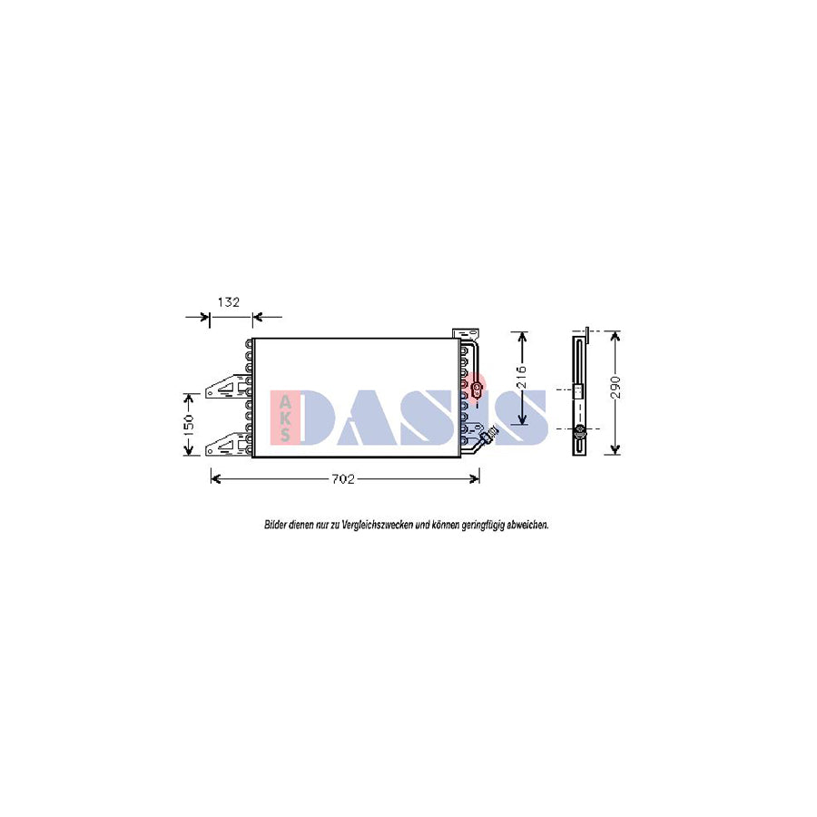 AKS Dasis 302180N Air Conditioning Condenser For Lancia Y (840) | Duco Car Parts UK