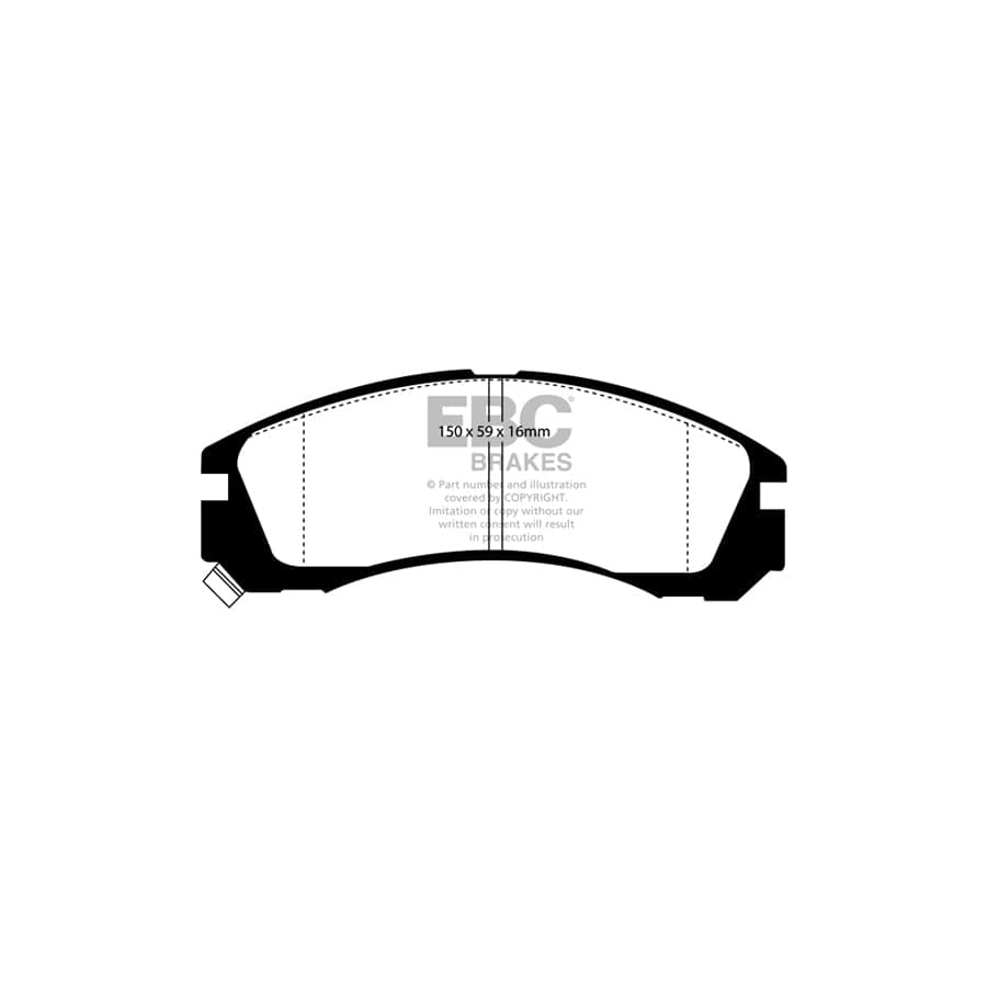 EBC PD02KF661 Mitsubishi Redstuff Front Brake Pad & Plain Disc Kit (Inc. Galant, Lancer Evo, Legnum) 2 | Duco Car Parts UK Car Parts