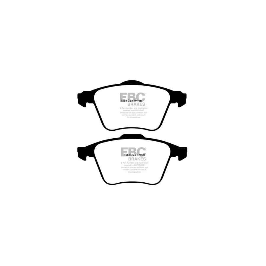 EBC DP61679 Volvo XC90 Greenstuff Front Brake Pads - ATE Caliper 2 | Duco Car Parts UK Car Parts