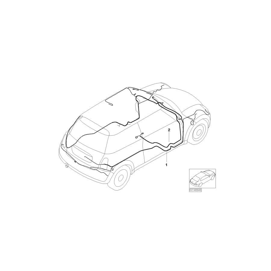 Genuine BMW 61116944453 R50 Main Wiring Harness (Inc. One 1.6i, One 1.4i & Cooper) | Duco Car Parts UK Car Parts