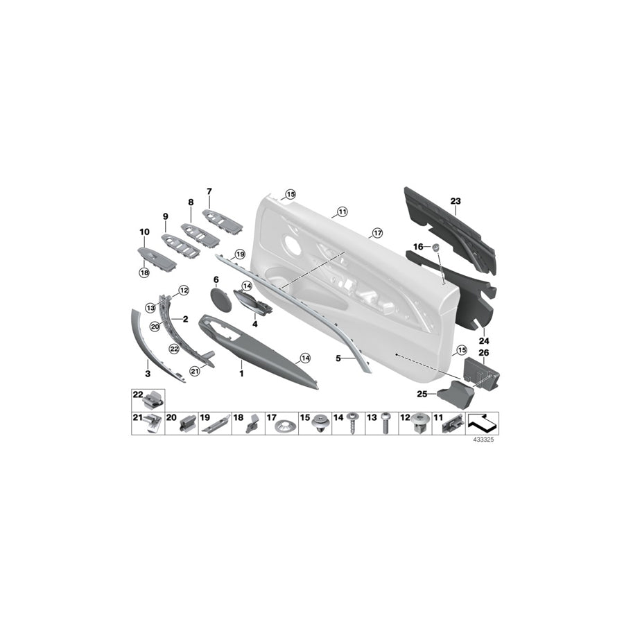 Genuine BMW 51418057708 F83 F82 Armrest In Leather, Front Right SCHWARZ (Inc. M4, M4 CS & M4 GTS) | Duco Car Parts UK