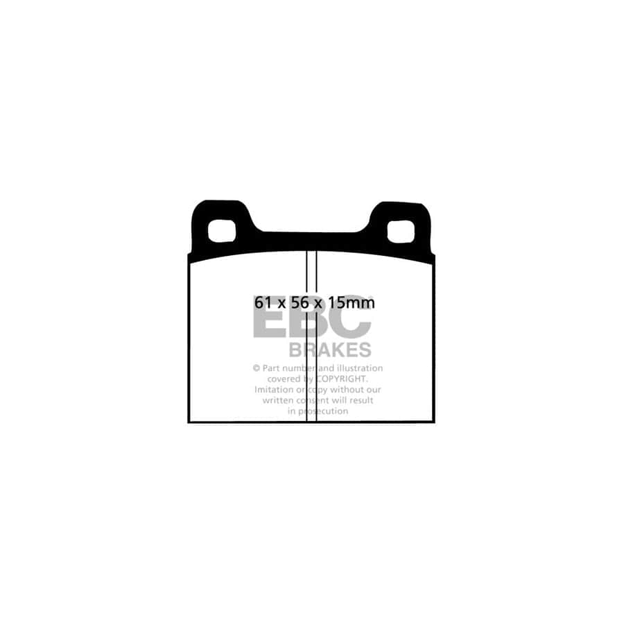 EBC PD01KR796 Volvo S70 Greenstuff Rear Brake Pad & Plain Disc Kit - ATE Caliper 2 | Duco Car Parts UK Car Parts