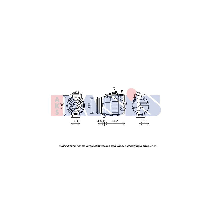 AKS Dasis 852696N Compressor, Air Conditioning | Duco Car Parts UK