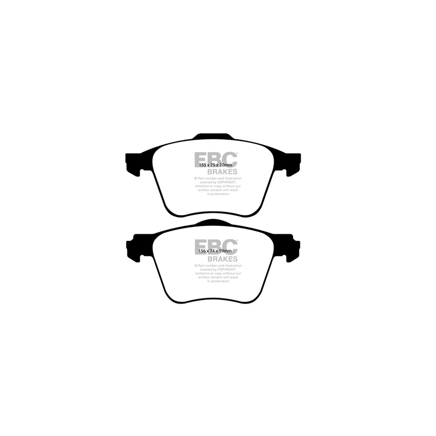 EBC DP61690 Volvo XC90 Greenstuff Front Brake Pads - ATE Caliper 2 | Duco Car Parts UK Car Parts