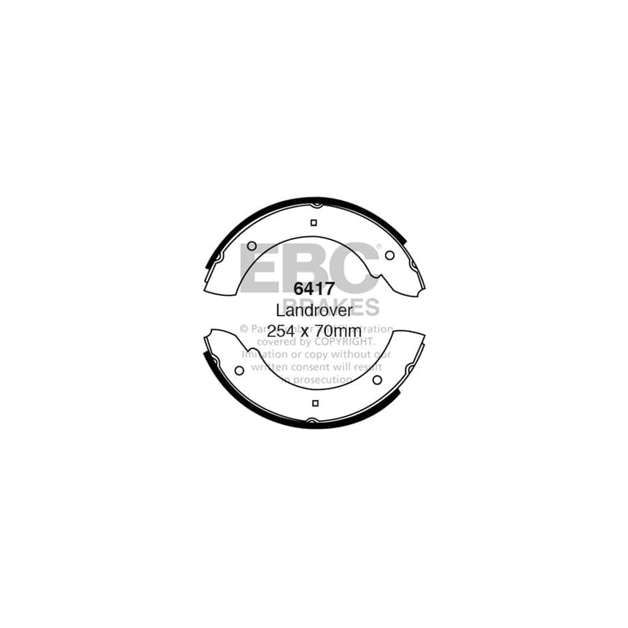 EBC 6417 Land Rover Rear Brake Shoes 1 | Duco Car Parts UK Car Parts