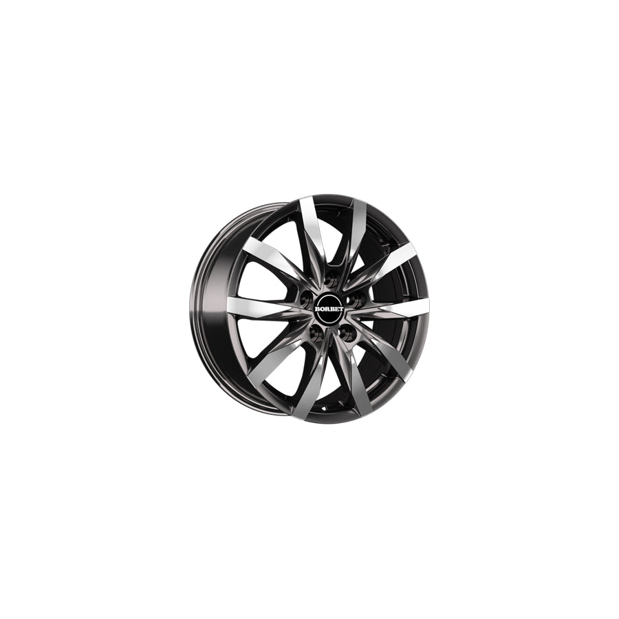 Borbet CW5 7.5x18 ET45 CW5 75845127571,6MAGP Mistral Anthracite Glossy Polished Wheel | Duco Car Parts UK Car Parts