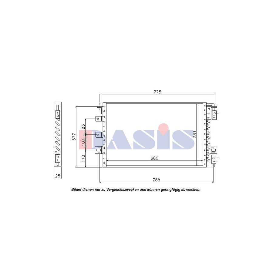 AKS Dasis 132004N Air Conditioning Condenser | Duco Car Parts UK