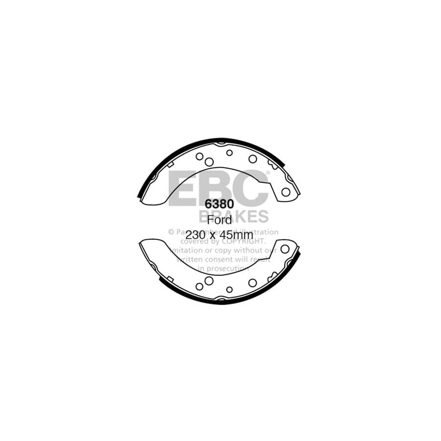 EBC 6380 Ford Transit Rear Brake Shoes 1 | Duco Car Parts UK Car Parts