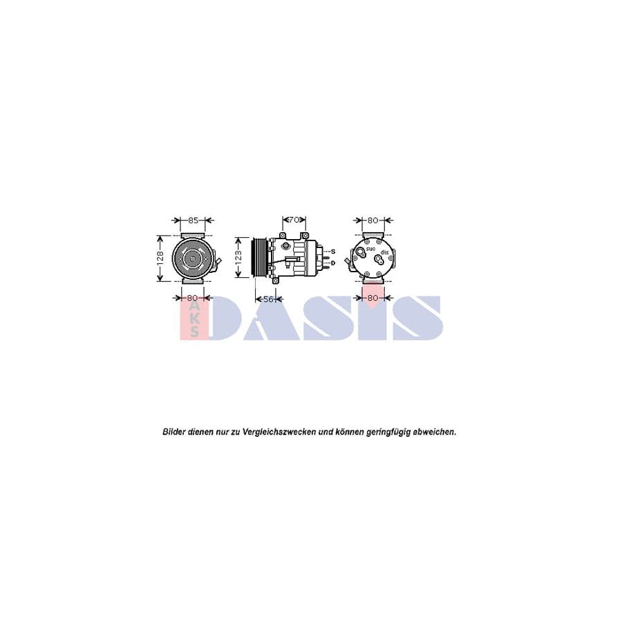 AKS Dasis 850427N Compressor, Air Conditioning For Peugeot 307 | Duco Car Parts UK
