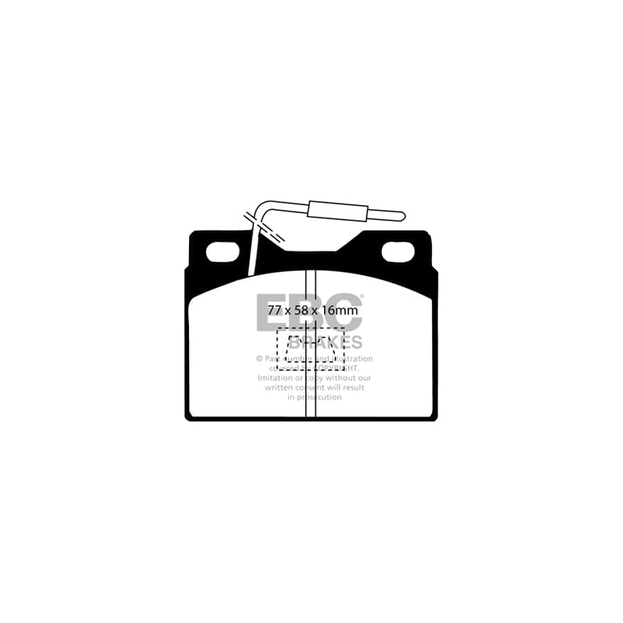 EBC PDKF1547 Peugeot 104 Ultimax Front Brake Pad & Plain Disc Kit 2 | Duco Car Parts UK Car Parts