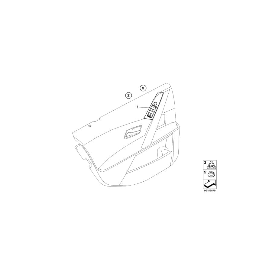 Genuine BMW 61316951922 E60 E61 Window Lifter Switch, Driver'S Side BRAUN (Inc. 530i, 525d & 520i) | Duco Car Parts UK Car Parts