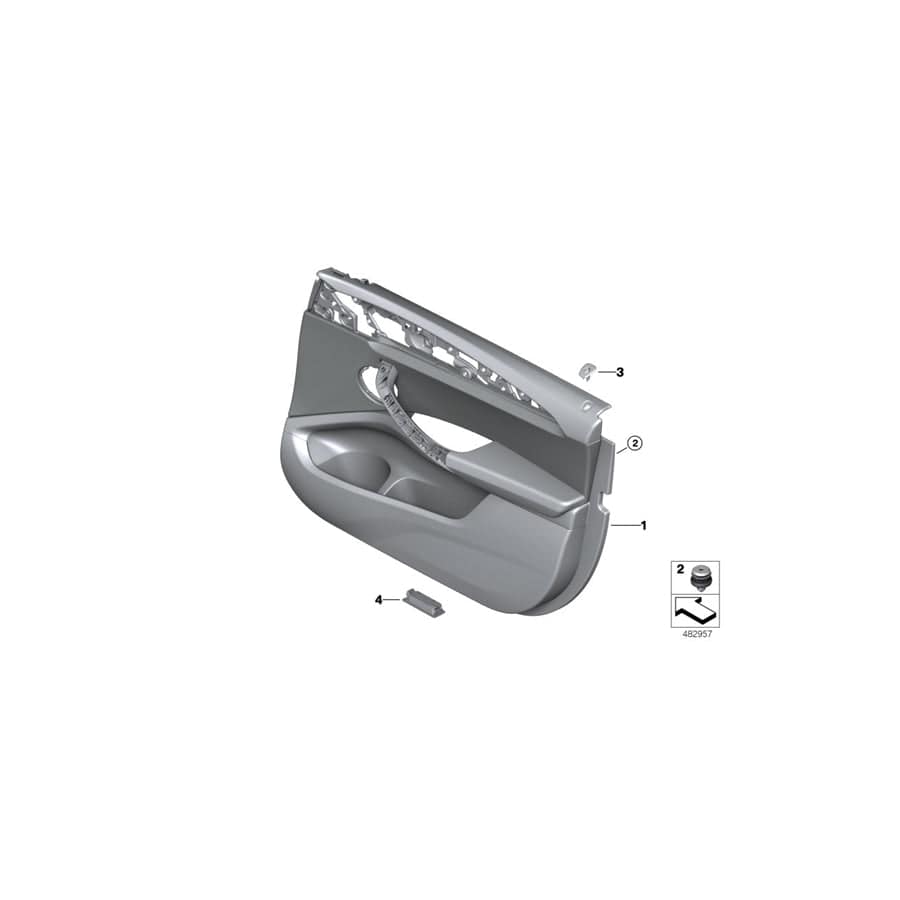 Genuine BMW 51417942322 G01 G02 Door Trim Panel, Front Right SCHWARZ (Inc. X4 20iX, X3 20i & X4 20dX) | Duco Car Parts UK Car Parts