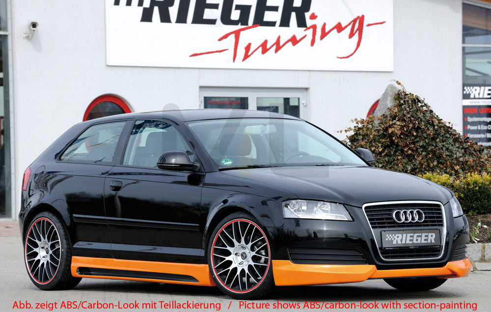 Rieger 00056762 Audi 8P A3 Side Skirt 4 | Duco Car Parts UK Car Parts