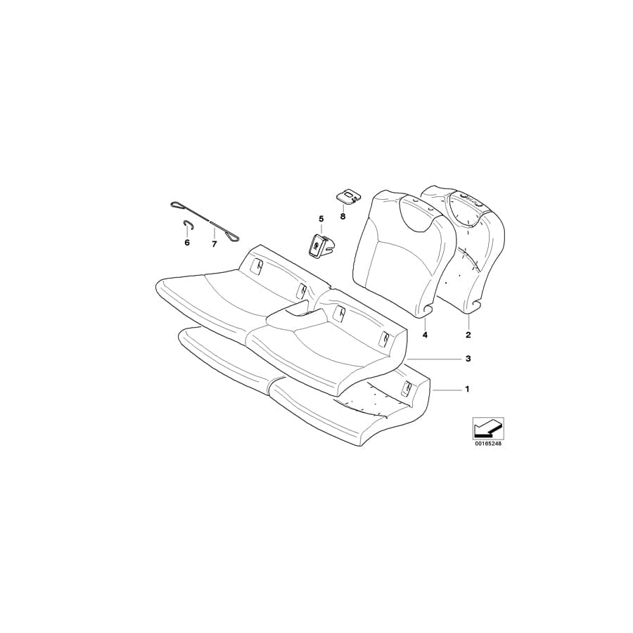 Genuine BMW 52202753272 Clubman R56 Cover Backrest Cloth Right CARBON BLACK (Inc. Cooper D 2.0, Coop.S BEV & One Eco 55kW) | Duco Car Parts UK Car Parts