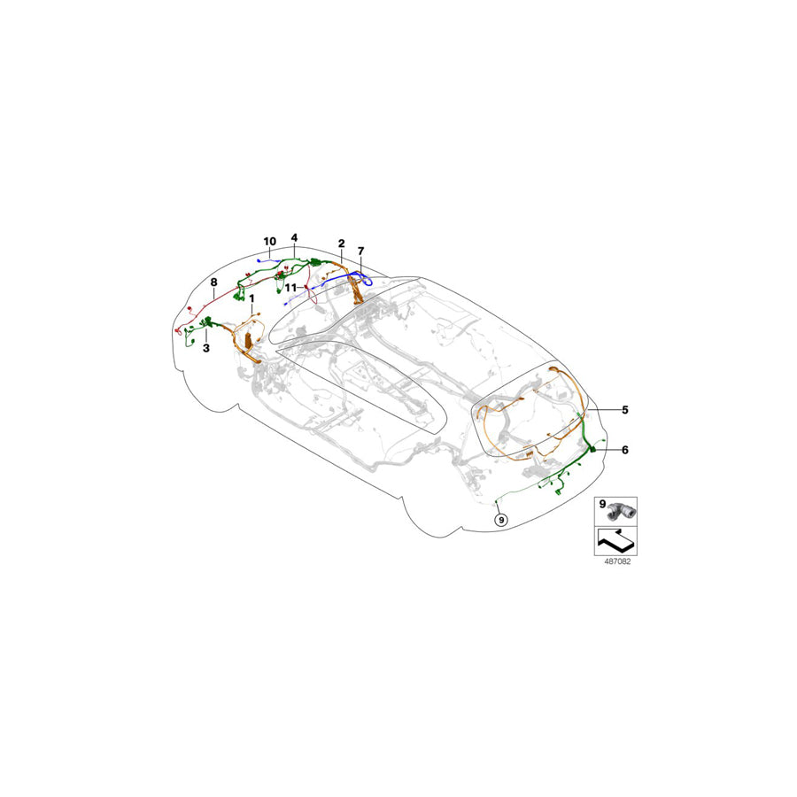 Genuine BMW 61129236519 E88 E81 E87 Wiring Set Pdc, Front (Inc. M Coupé, 116i 1.6 & 128i) | Duco Car Parts UK