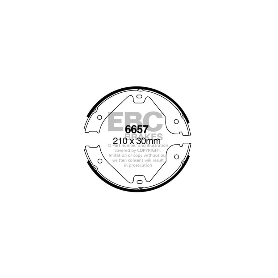 EBC 6657 Audi Land Rover Mercedes-Benz Porsche Rear Brake Shoes 1 | Duco Car Parts UK Car Parts