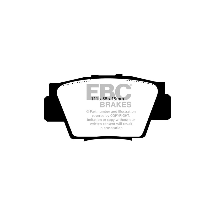 EBC DP4873R Honda NSX Yellowstuff Rear Brake Pads - Akebono Caliper 2 | Duco Car Parts UK Car Parts