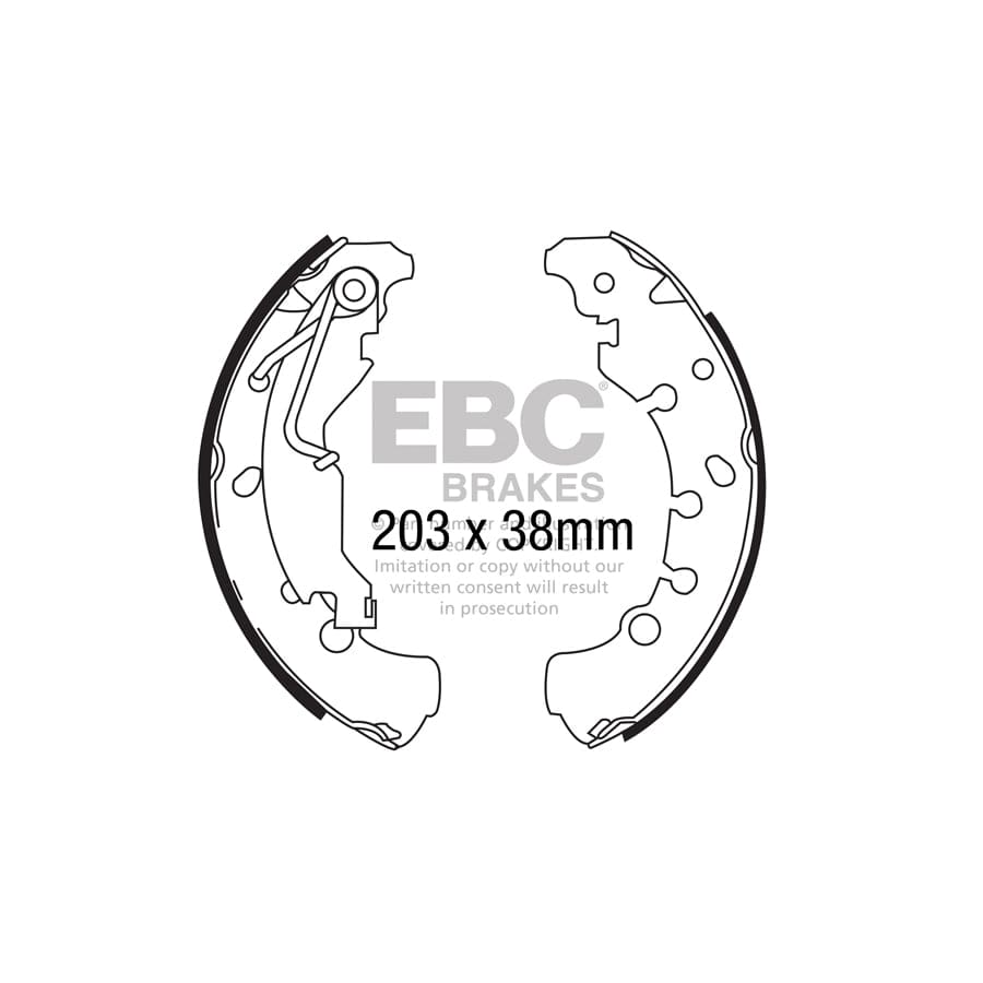 EBC 6700 Opel Vauxhall Corsa D Rear Brake Shoes 1 | Duco Car Parts UK Car Parts