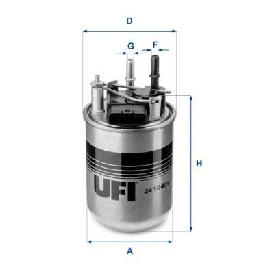 UFI 24.104.01 Fuel Filter For Nissan Juke (F15)