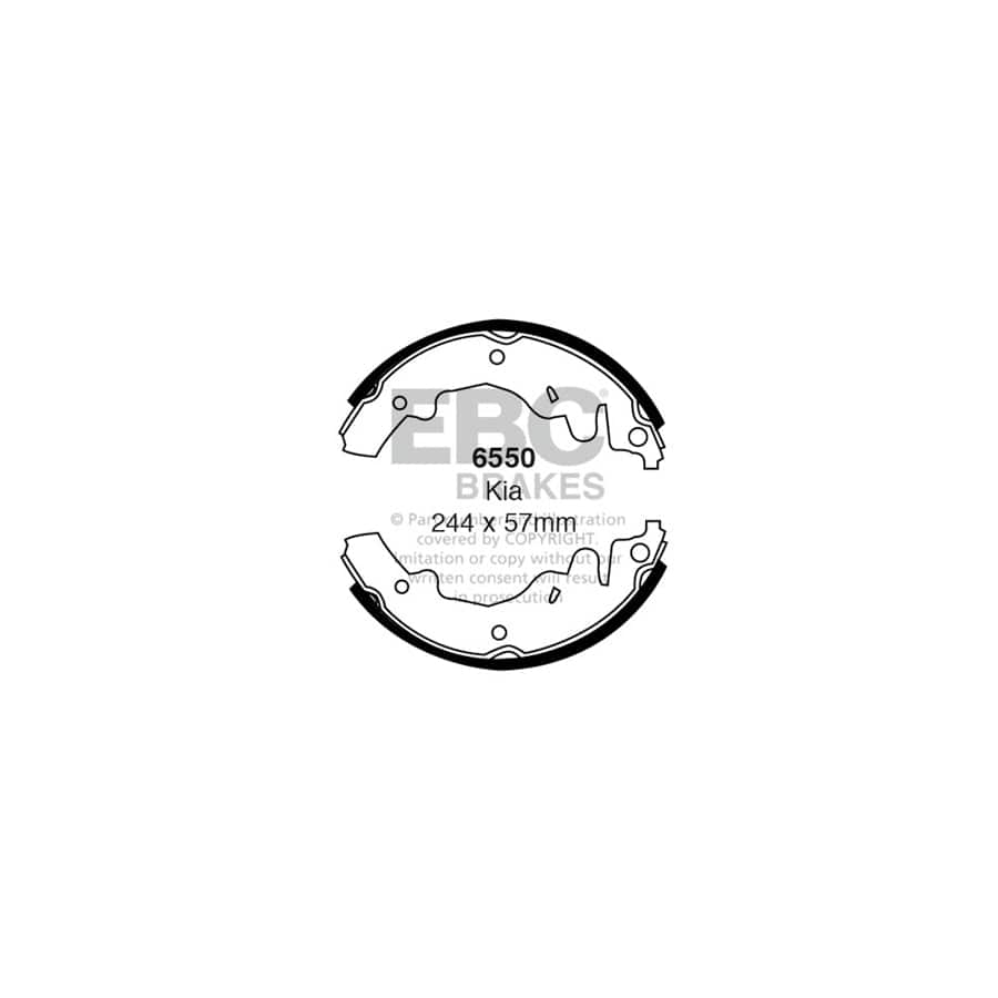 EBC 6550 Kia Sportage (K0) Rear Brake Shoes 1 | Duco Car Parts UK Car Parts