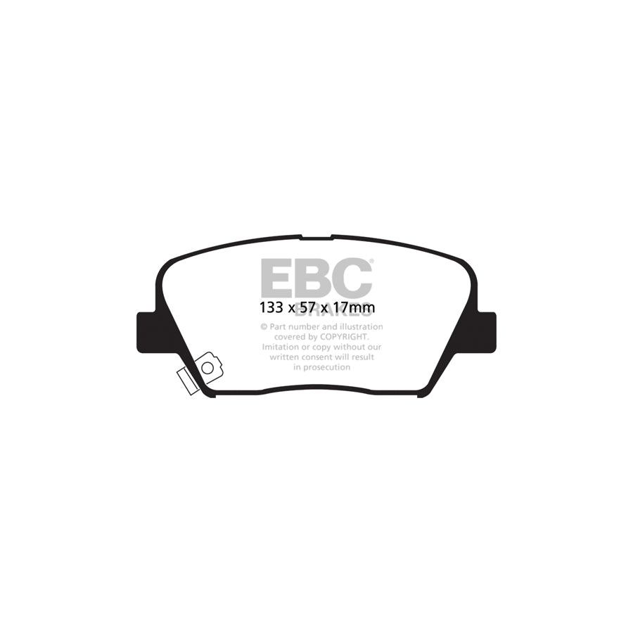 EBC DP21863 Hyundai Kia Greenstuff Front Brake Pads (Inc. Genesis, Nexo, Carens) 2 | Duco Car Parts UK Car Parts